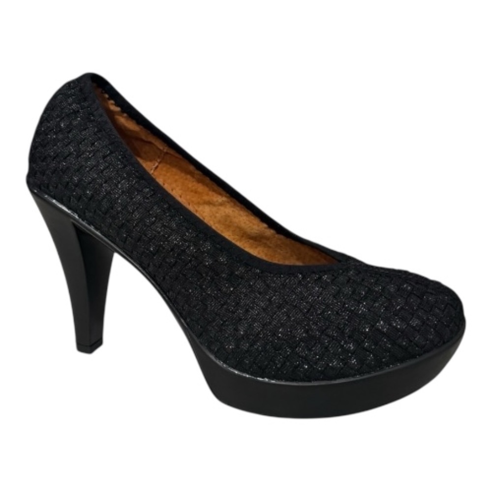 Bernie Mev Legend Pump, Black Metallic Comfort - NWB